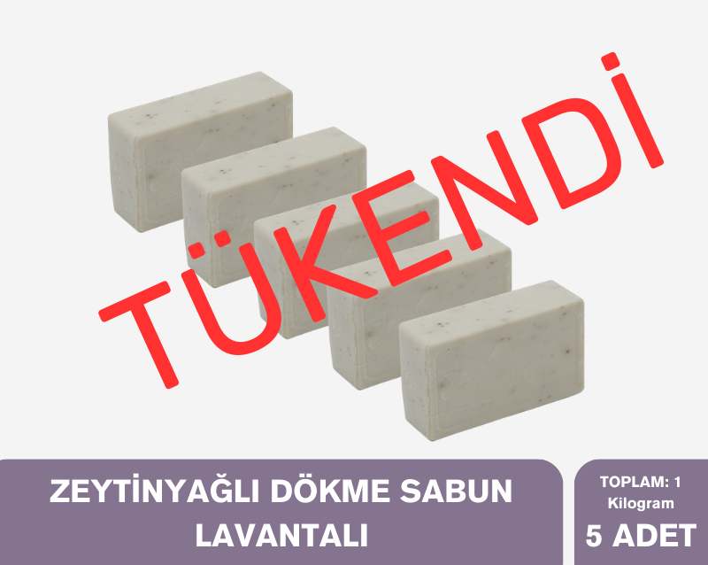 %100 Doğal Geleneksel Lavantalı Zeytinyağı Sabunu - 5 Adet