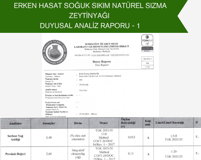 Erken Hasat Natürel Sızma Zeytinyağı 5 Litre Teneke Ambalaj (Filtreli)